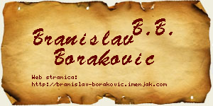 Branislav Boraković vizit kartica